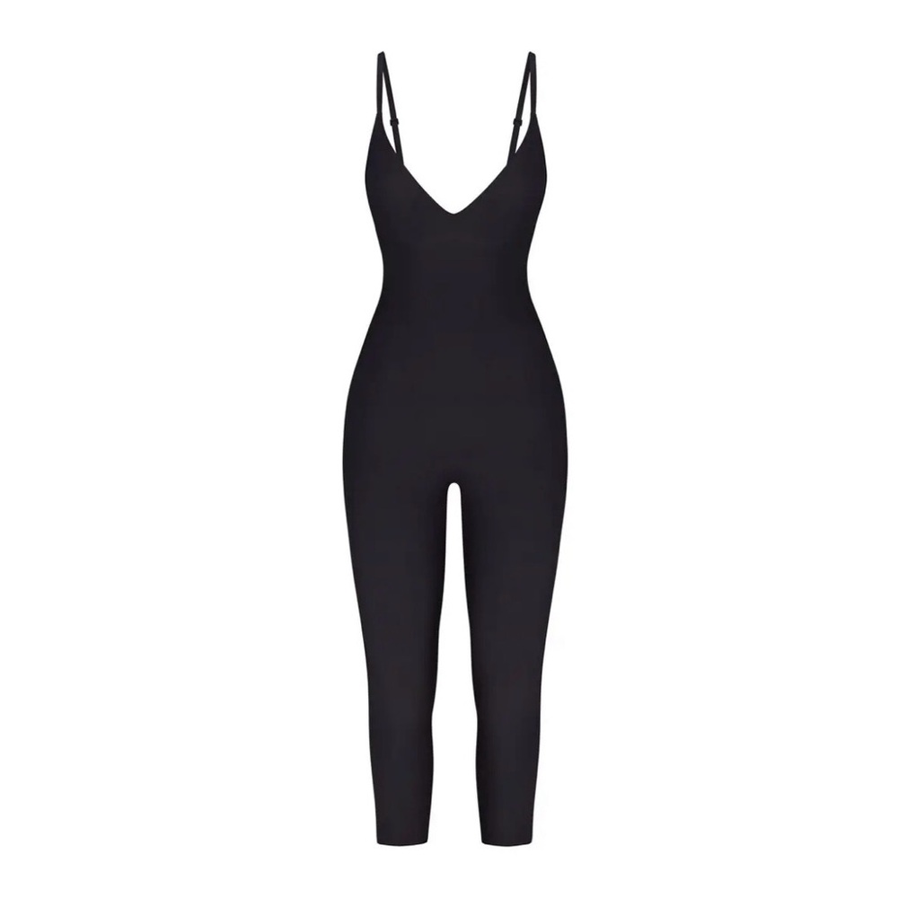 NEW Skims Body Push Up Catsuit Sz M Onyx Black Padded Shapewear Jumpsuit - Picture 5 of 5